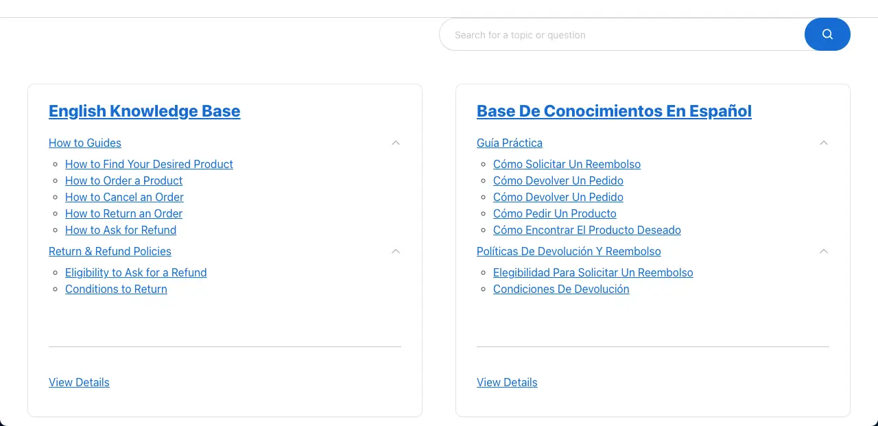 Knowledge base appearance changed with a theme changed