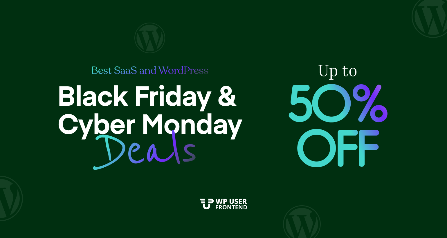 WP User-frontend BFCM deal