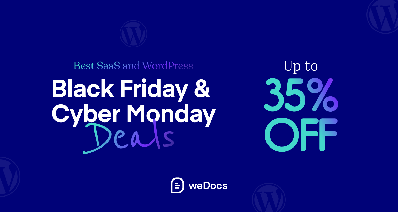 weDcos BFCM Discount Banner
